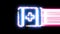 Medkit symbol reveal. Blue, yellow, pink colors smoothly shimmer and form a neon electric number