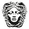 Medusa - Black and White Sketch of the Mythical Gorgon with Serpent Hair