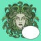 Medusa greek myth creature pop art vector