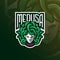 Medusa mascot logo design vector with modern illustration concept style for badge, emblem and t shirt printing. angry medusa
