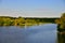 Medvedka River at sunset in Voskresensk, Russia