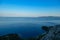 Medveja - Panoramic view of the shore along Medveja, Croatia seen from above