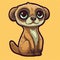 Meerkat Sticker Pack With Clear Edges And Flashy Color Palette In Cute Anime Style