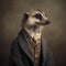Meerkat in a Suit - Victorian 1800s Style (AI-Generated)