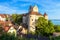 Meersburg Castle at Lake Constance or Bodensee, Germany. This medieval castle is landmark of Meersburg town