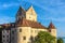 Meersburg Castle at Lake Constance or Bodensee, Germany. This medieval castle is landmark of town