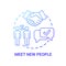 Meet new people concept icon