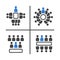 Meeting and conference icon set