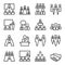 Meeting & Conference line icon set vector illustration