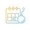 Meeting deadline gradient linear vector icon