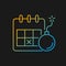 Meeting deadline gradient vector icon for dark theme