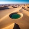 meeting point, abstract photography of the deserts of Africa from the air. aerial view of desert landscapes,