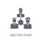 Meeting point icon. Trendy Meeting point logo concept on white b