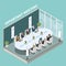 Meeting Room Isometric Composition