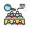 meeting of shareholders color icon vector illustration