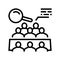 meeting of shareholders line icon vector illustration