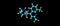 Mefloquine molecular structure isolated on black