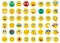 Mega big collection set of flat Emoji face emotion icons .