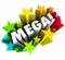 Mega Big Huge Word Stars Gigantic Great Response Sale