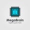 Mega Brain logo design template