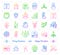 Mega Christmas icons set, Trendy gradient line icon minimal design