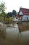 Mega floods at Ayuttaya temple in Thailand.