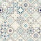 Mega Gorgeous seamless patchwork pattern from colorful Moroccan tiles, ornaments.