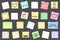 Mega pack of colored office paper stickers with shadow