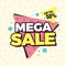 Mega sale banner, Retro edition.