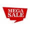 Mega Sale Banner Vector Illustration