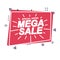 Mega sale. Bubble cloud for text and your super offer