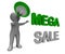 Mega Sale Character Shows Reductions Savings Save Or Discounts