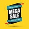 Mega sale design. Special offer concept. Discount