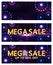 Mega sale flower ray banner RGB