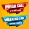 Mega Sale origami banners