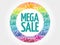 MEGA SALE stamp words cloud