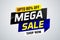 Mega sale word concept vector illustration