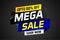 Mega sale word concept vector illustration