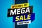 Mega sale word concept vector illustration