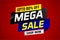 Mega sale word concept vector illustration