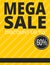 Mega sale yellow poster
