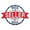 Mega seller recommended round web label stamp on white background