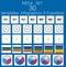 Mega set 30 templates infographics 3-9 position