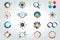 Mega set of circle, round infographic templates, diagrams, graph, presentations, chart.