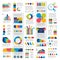 Mega set of infographics elements charts, graphs, circle charts, diagrams, speech bubbles.