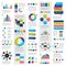 Mega set of infographics elements charts, graphs, circle charts, diagrams, speech bubbles.