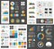 Mega set of infographics elements charts, graphs, circle charts, diagrams, speech bubbles. Flat and 3D design