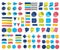 Mega set of infographics flat design elements, schemes, charts, buttons, speech bubbles, stickers.