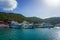 Mega yachts anchored in Gustavia harbor. It is the capital of Saint Barthelemy