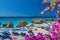 Megali Petra, beach on the Ionian sea in Lefkada island, Greece